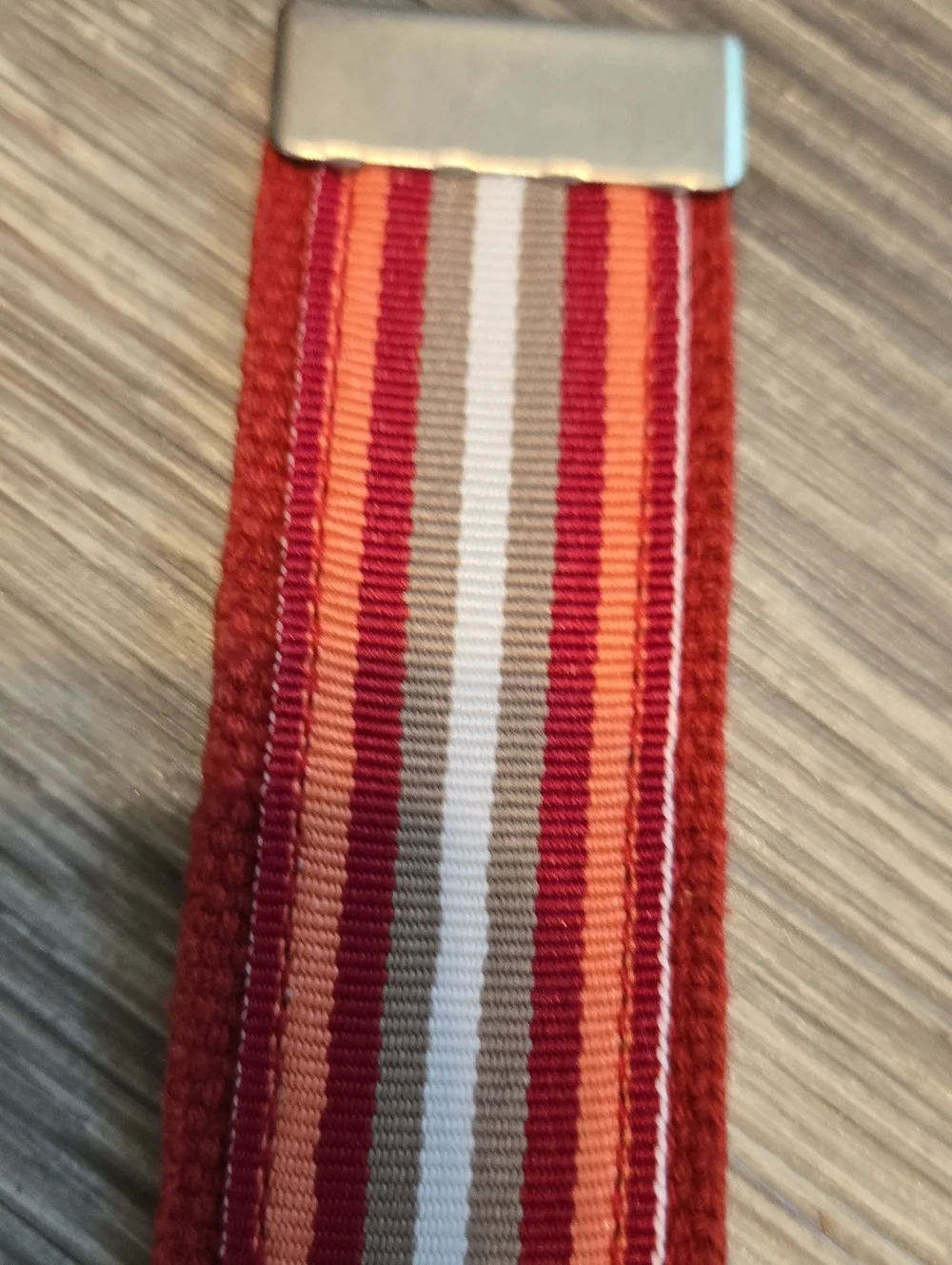 J Crew Striped Preppy Webbed Belt Sz S/M - Picture 2 of 4